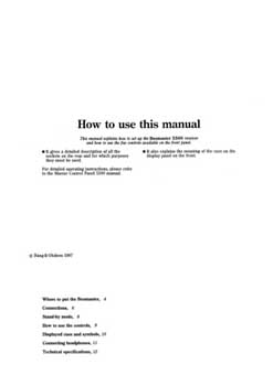 Bang and Olufsen Beomaster 5500 owners manual PDF